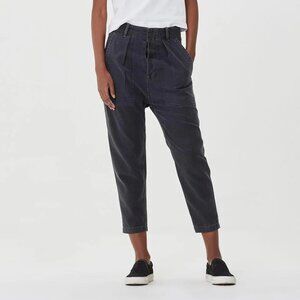 Harrison Tapered Pant (Washed Black) with dropped crotch